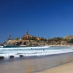 picture of the Hacienda, beach, and some waves at Cerritos Beach, Baja California Sur, Mexico